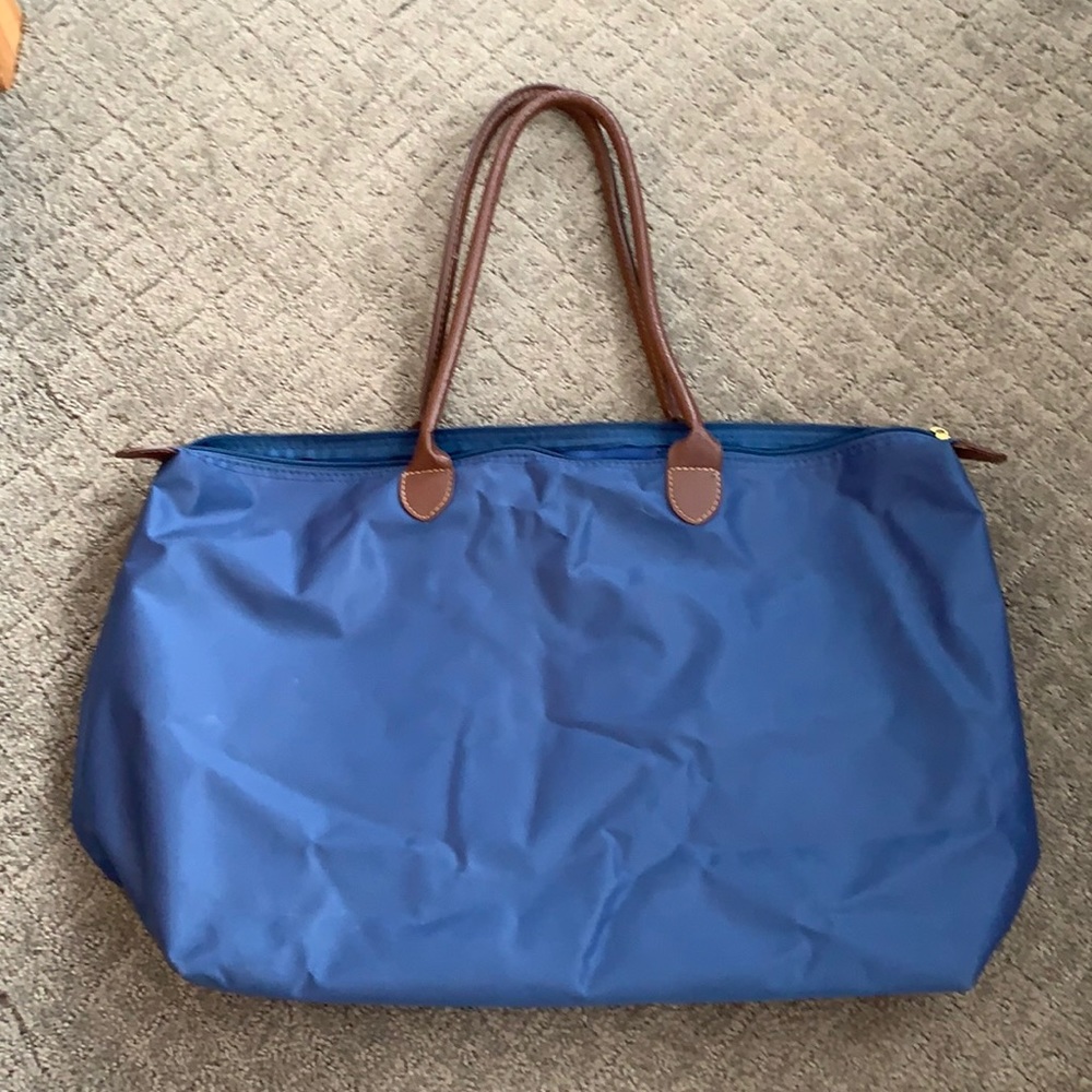 Navy Nylon Tote